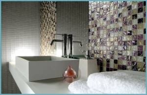 комбинированная отделка ванной комнаты плитка и краска