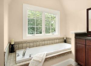 комбинированная отделка ванной комнаты покраска и плитка