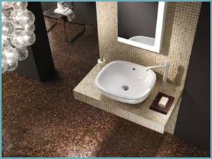 комбинированная отделка ванной комнаты плитка и краска