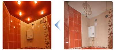 отделка ванной комнаты с газовой колонкой пластиковыми панелями