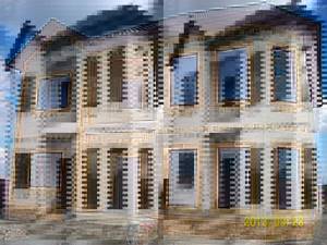двухэтажные дома отделка фасада дагестанским камнем