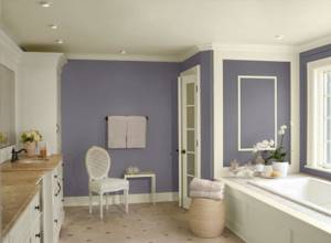 отделка ванной комнаты покраска и плитка