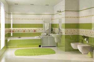 отделка ванных комнат плиткой двумя цветами
