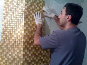 отделка ванной комнаты мозаичной плиткой своими руками